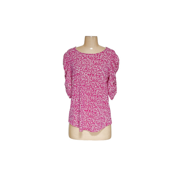 Adrianna Papell Tops - Adrianna Papell Floral Blouse, Purple, S
